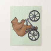 Niedlicher brauner Bär Reiten Puzzle (Vertikal)