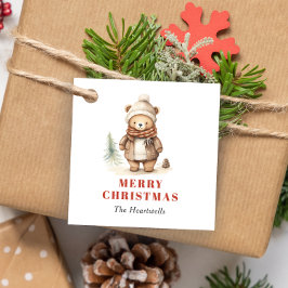 Niedlicher brauner Bär Urlaub Geschenkanhänger