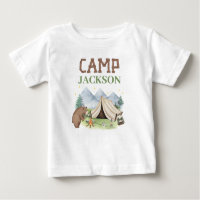 Niedlicher brauner Bär Zelt Happy Camper 1. Geburt