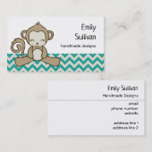 Niedlicher brauner Cartoon | Kawaii Visitenkarte (Vorne/Hinten)