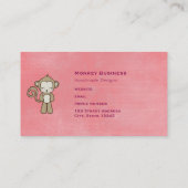 Niedlicher brauner Cartoon | Kawaii Visitenkarte (Rückseite)