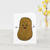 Niedlicher brauner Cartoon Potato generisch Karte (Gelbe Blume)