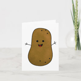 Niedlicher brauner Cartoon Potato generisch Karte