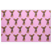 Niedlicher Brauner Chihuahua Welpenhund Stoff (Fat Quarter (45,7 x 55,9 cm))