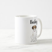 Niedlicher brauner Flöffy Dog Whimsical Custom Kaffeetasse (VorderseiteRechts)