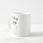Niedlicher brauner Flöffy Dog Whimsical Custom Kaffeetasse (Vorderseite Links)