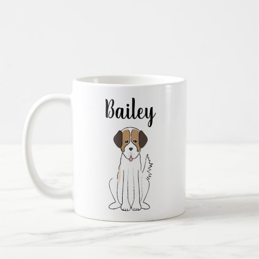 Niedlicher brauner Flöffy Dog Whimsical Custom Kaffeetasse (Links)