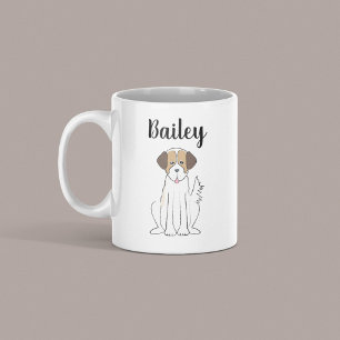 Niedlicher brauner Flöffy Dog Whimsical Custom Kaffeetasse