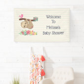 Niedlicher brauner Haken auf der Rückseite Willkom Banner (Insitu)