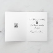 Niedlicher brauner Hase und verspätete Blume Karte (Innenseite)