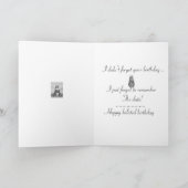 Niedlicher brauner Hasen und Blume Spaß verspätete Karte (Innenseite)