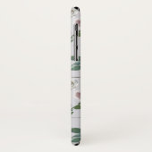 Niedlicher brauner Hipster Hund mit Blume und Mono Case-Mate iPhone Hülle (Hinten/Links)