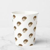 Niedlicher brauner Igel Pappbecher (Links)