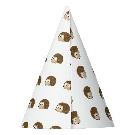 Niedlicher brauner Igel Partyhütchen (Rückseite)