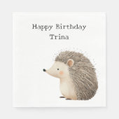 Niedlicher brauner Igel Serviette (Vorderseite)