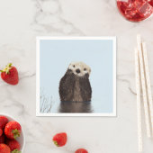 Niedlicher brauner Otter im Wasser Serviette (Beispiel)