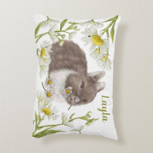 Niedlicher brauner Sonnenschein mit Miles Accent P Dekokissen (Rückseite(Vertikal))