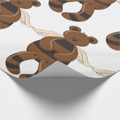 Niedlicher brauner Teddy-Bär mit Angel Wings Geschenkpapier