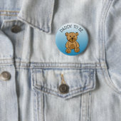 Niedlicher brauner Teddy-Bär-Vater als Button (Beispiel)