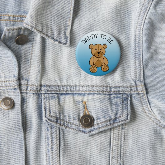 Niedlicher brauner Teddy-Bär-Vater als Button (Beispiel)