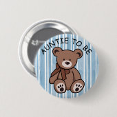 Niedlicher brauner Teddybär Button (Vorne & Hinten)