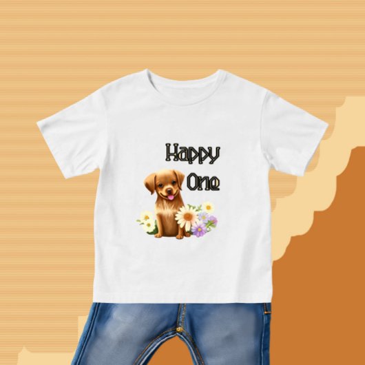 Niedlicher Braunhund Baby T-shirt