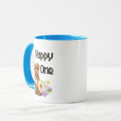 Niedlicher Braunhund Tasse (Vorderseite Links)