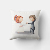 Niedlicher Brautgarten zum Hochzeitstag Kissen (Rückseite)