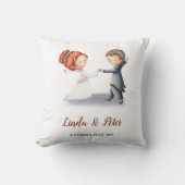 Niedlicher Brautgarten zum Hochzeitstag Kissen (Vorderseite)