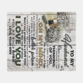 Niedlicher Brief an Ehemann | Liebliches Geschenk Fleecedecke (Vorderseite (Horizontal))