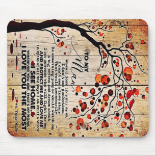 Niedlicher Brief an Ehemann Liebliches Geschenk Mousepad