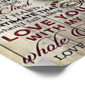 Niedlicher Brief an Ehemann | Liebliches Geschenk Poster (Ecke)