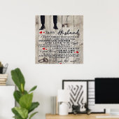 Niedlicher Brief an Ehemann | Liebliches Geschenk Poster (Heimbüro)