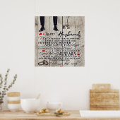 Niedlicher Brief an Ehemann | Liebliches Geschenk Poster (Küche)