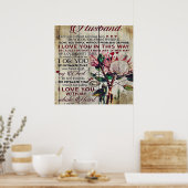 Niedlicher Brief an Ehemann | Liebliches Geschenk  Poster (Küche)