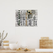 Niedlicher Brief an Ehemann | Liebliches Geschenk Poster (Küche)