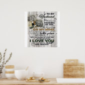 Niedlicher Brief an Ehemann | Liebliches Geschenk  Poster (Küche)