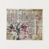 Niedlicher Brief an Ehemann | Liebliches Geschenk Wandteppich (Vorderseite (Horizontal))