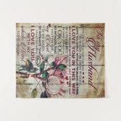 Niedlicher Brief an Ehemann | Liebliches Geschenk  Wandteppich (Vorderseite (Horizontal))