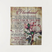 Niedlicher Brief an Ehemann | Liebliches Geschenk  Wandteppich (Vorderseite)