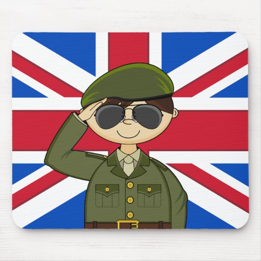 Niedlicher britische Armee-Soldat Mousepad (Vorne)