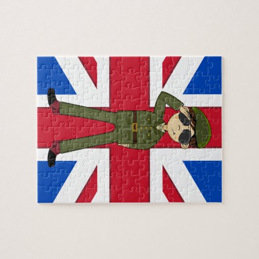 Niedlicher britische Armee-Soldat-Puzzle Puzzle (Horizontal)