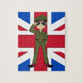 Niedlicher britische Armee-Soldat-Puzzle Puzzle (Vertikal)