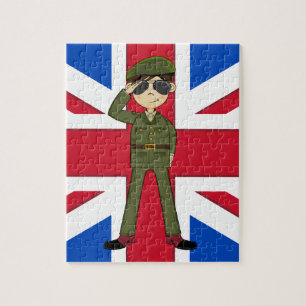 Niedlicher britische Armee-Soldat-Puzzle Puzzle