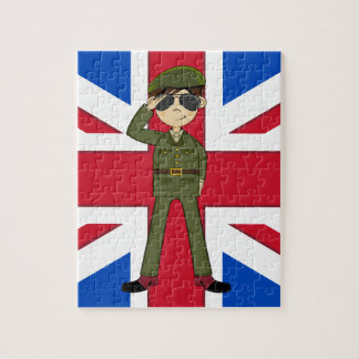 Niedlicher britische Armee-Soldat-Puzzle Puzzle