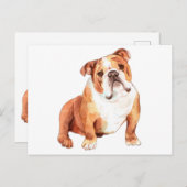 Niedlicher britischer Bulldog-Chat Postkarte (Vorne/Hinten)