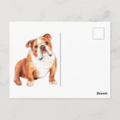 Niedlicher britischer Bulldog-Chat Postkarte (Rückseite)
