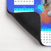 Niedlicher britischer Bulldogkalender Mousepad (Ecke)