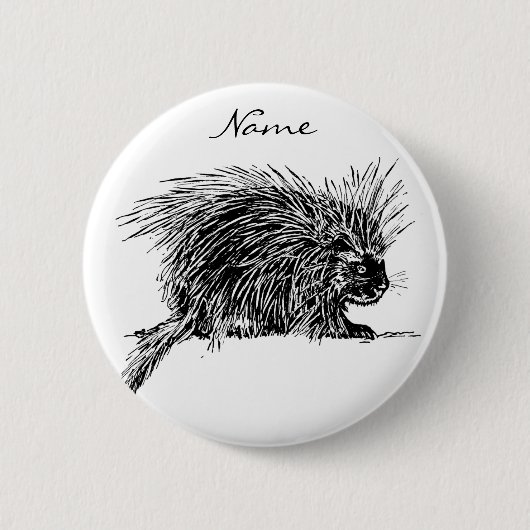 Niedlicher britischer Igel Thunder_Cove Button (Vorderseite)