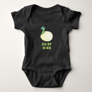 Niedlicher Brontosaurus Dinosaur Eier Kunstwerk Baby Strampler
